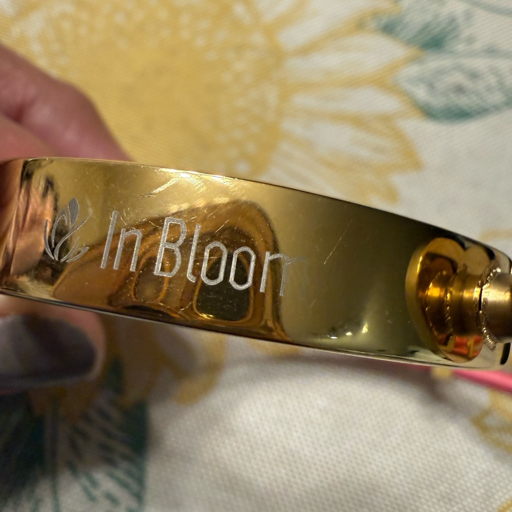 In Bloom Gold and Pink Bracelet - Picture 4 of 7
